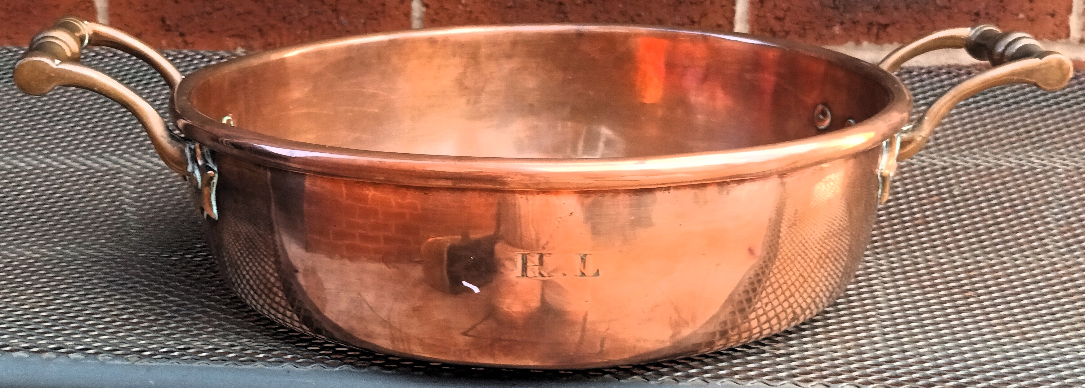 Antique English Victorian Copper Cream Setting Pan Antique Metals 5